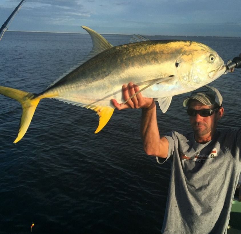 A lone horse-eye jack fish caught in FL
