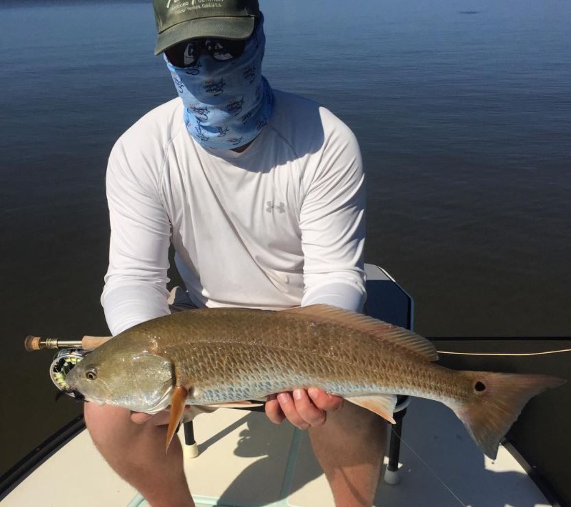 Redfish measuring 28 inches caught in Apalachicola
