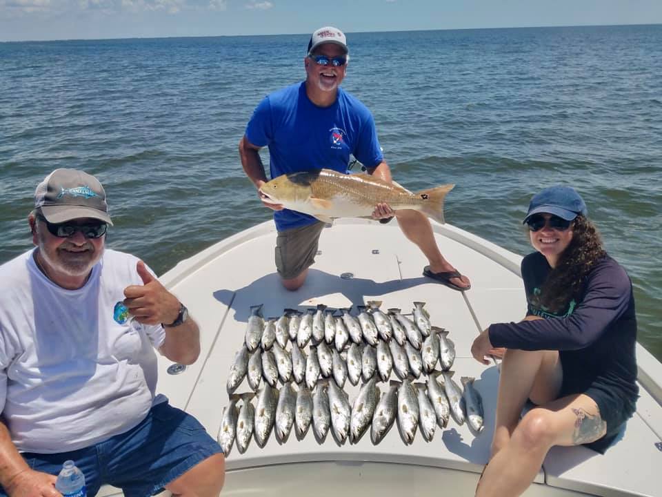 One fisherman enjoying a day of fishing and hunting at Lake Charles