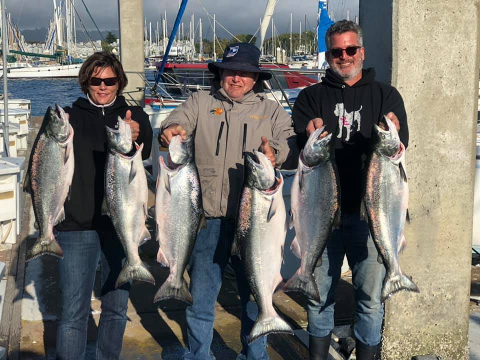 6 bluefish and rainbow trout caught in CA