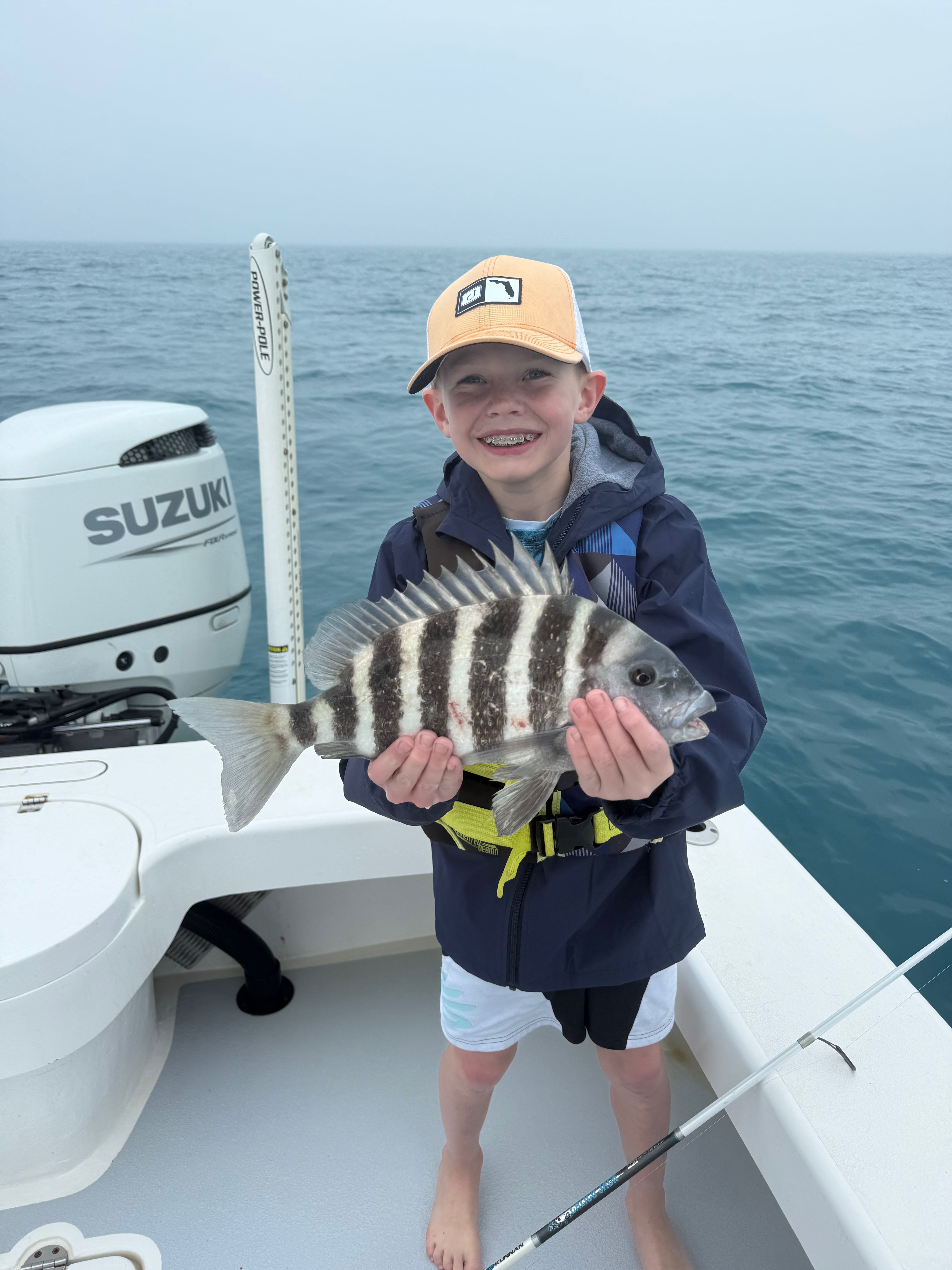 Sheepshead fish caught during fishing tour in Cortez FL