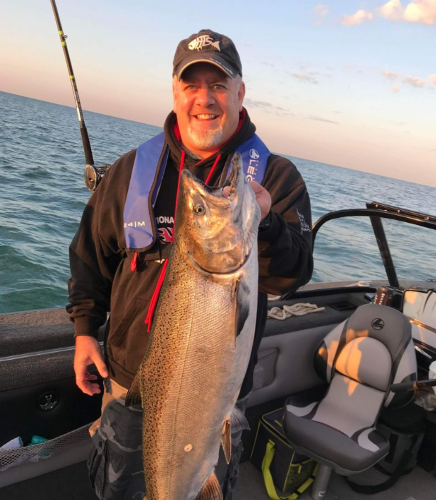 One angler enjoying fishing adventure in ON