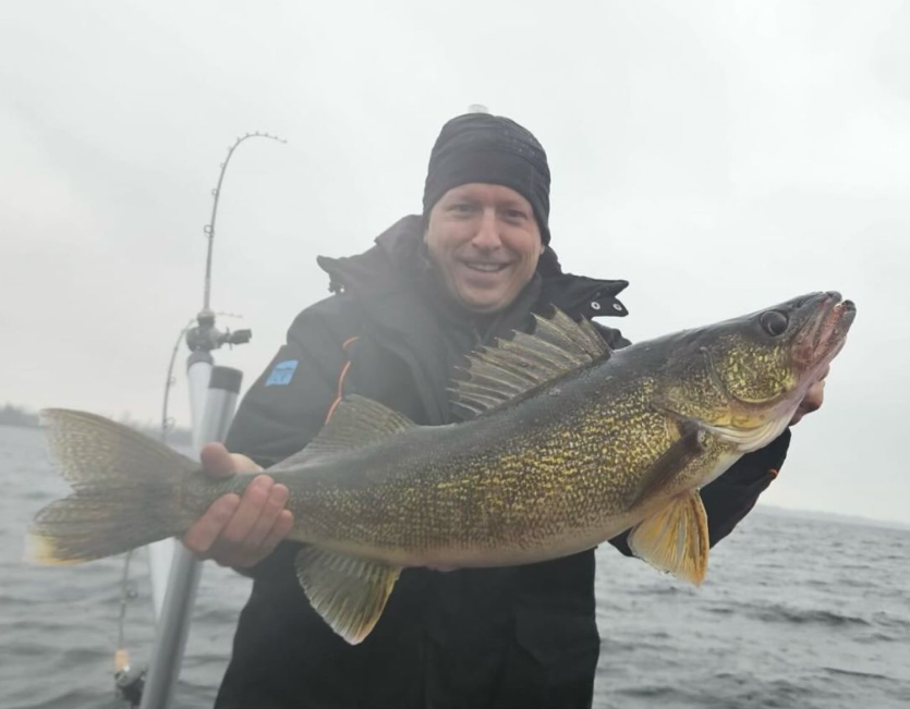 Fisherman enjoying a day of fishing in Ontario