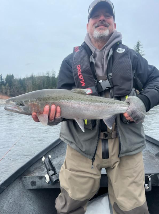 Rainbow trout caught while fishing in Clackamas OR