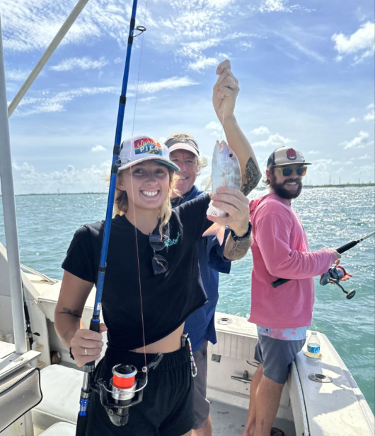 Three people fishing in Key West