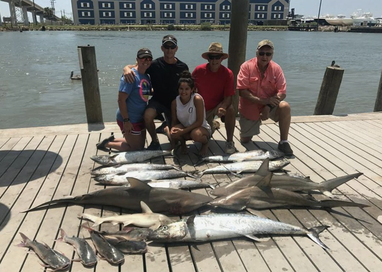 Two anglers fishing in Texas with big fish