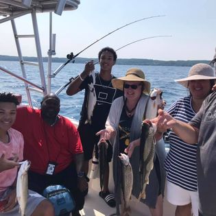 3 brown bullhead fish caught in Traverse City
