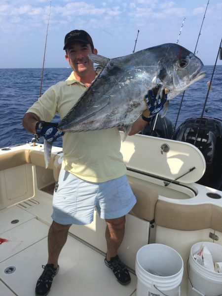 Photograph of a 24-inch African Pompano fish caught while fishing in FL
