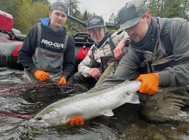 Anglers enjoying a fishing trip in Kalama