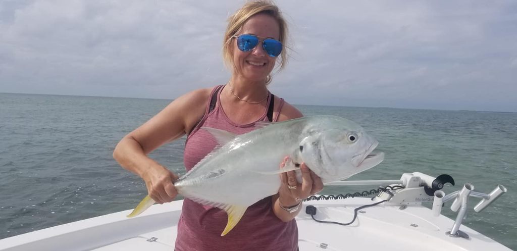 Crevalle Jack fish caught by angler in Islamorada