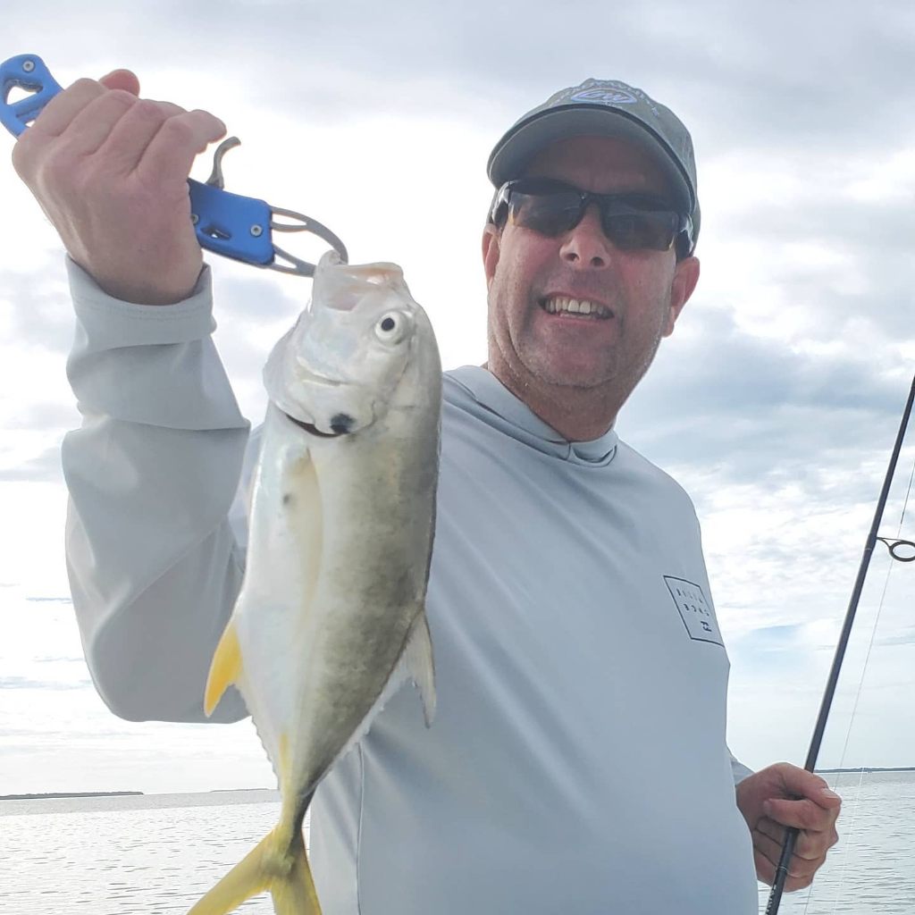 Crevalle Jack, a 15-inch fish, caught while fishing in Islamorada