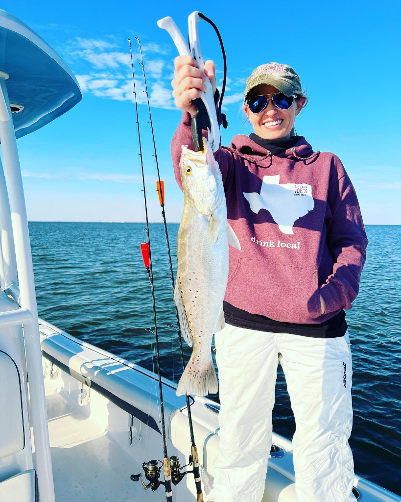 Spotted Weakfish, a 24-inch fish, caught in League City