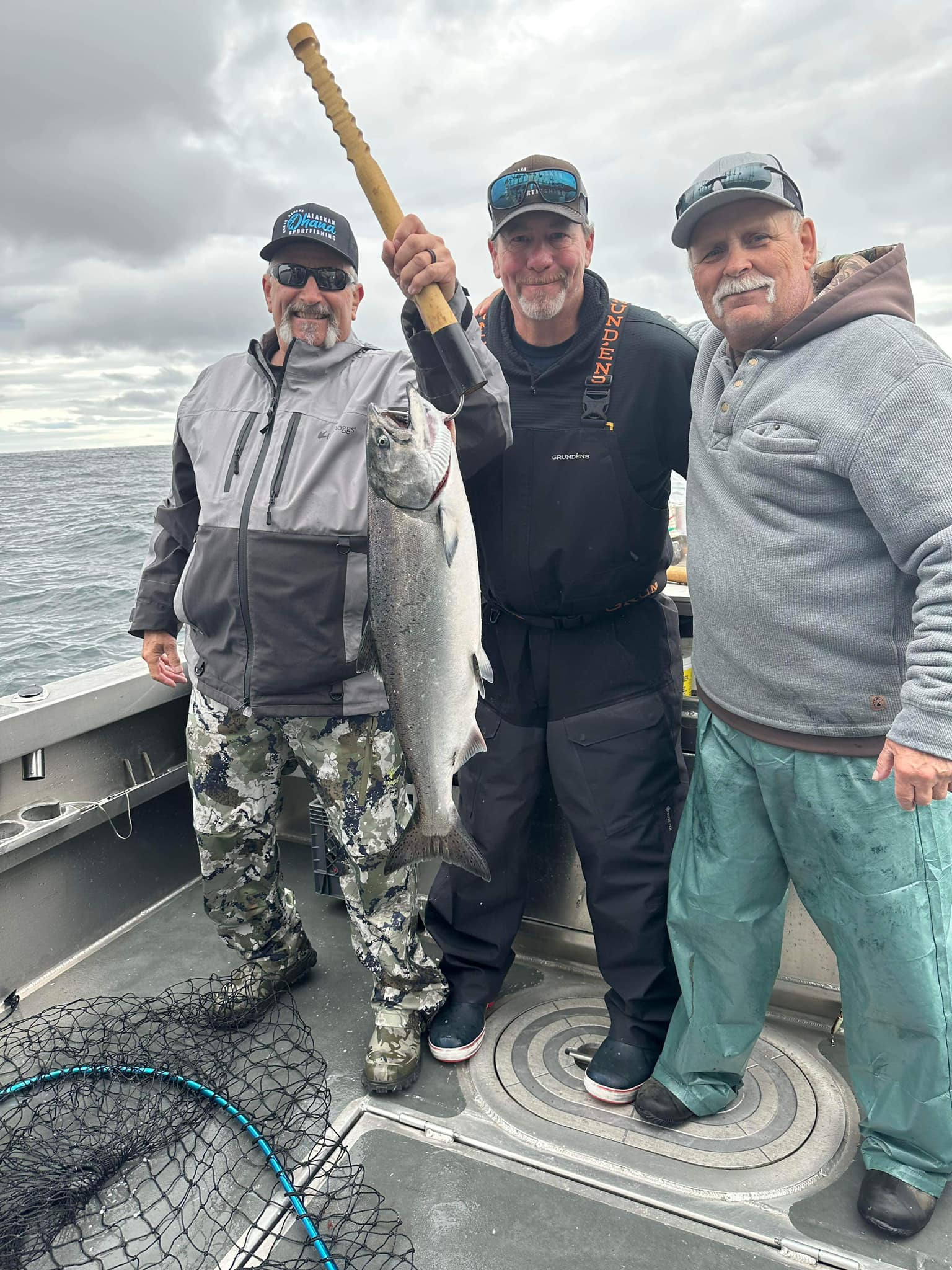 Chinook salmon caught while fishing in Alaska