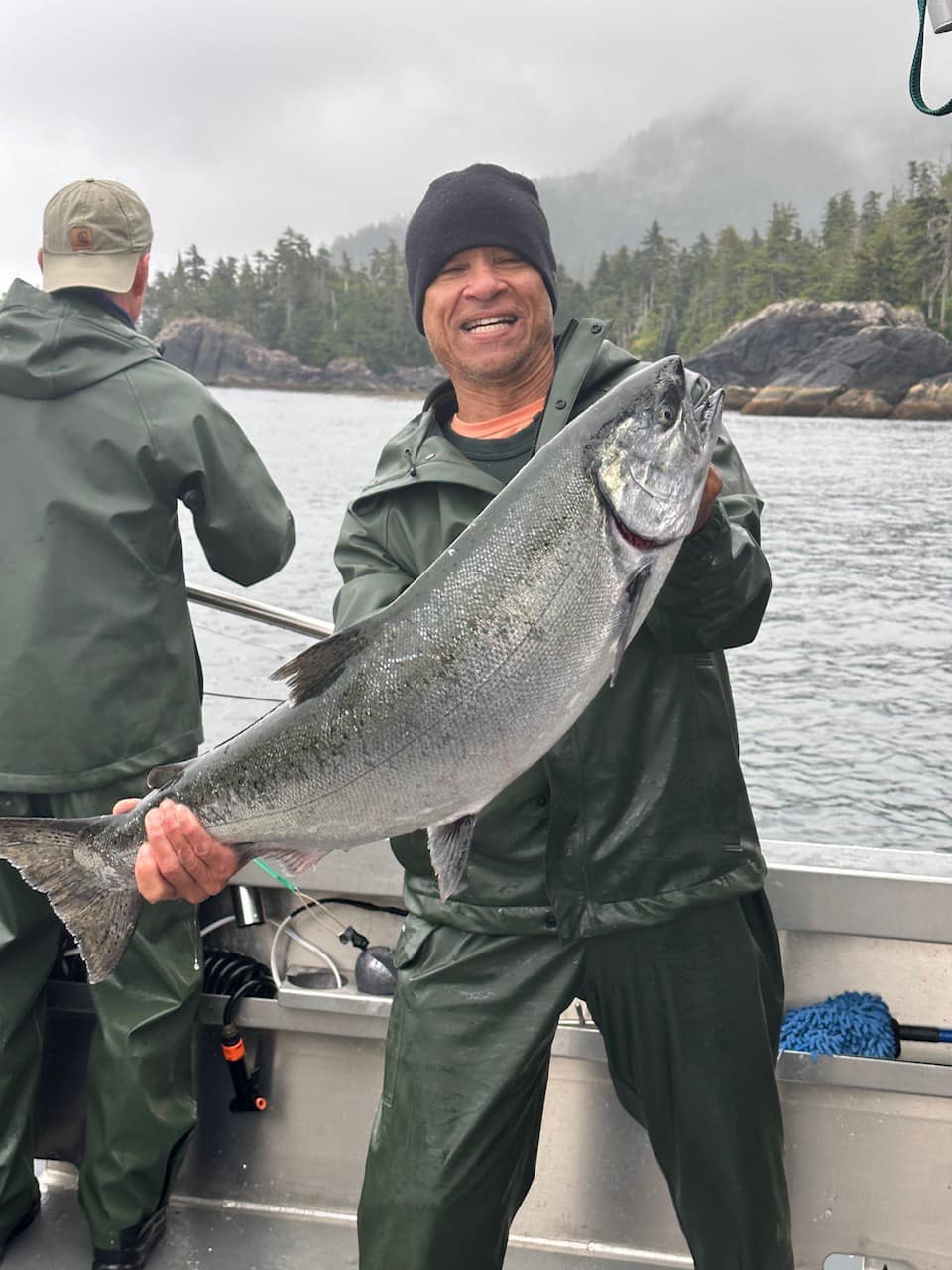 Chinook salmon caught by fisherman in Craig