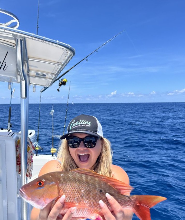 Mutton Snapper, 19 inch fish caught while fishing in West Palm Beach