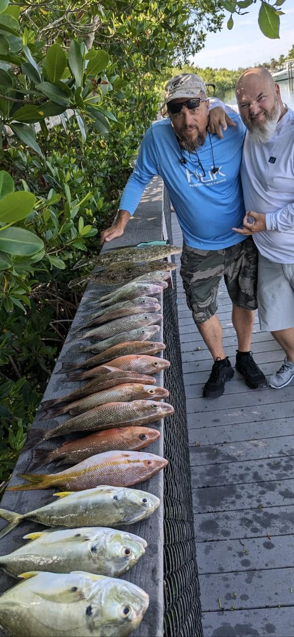 Two crevalle jack fish caught fishing in FL