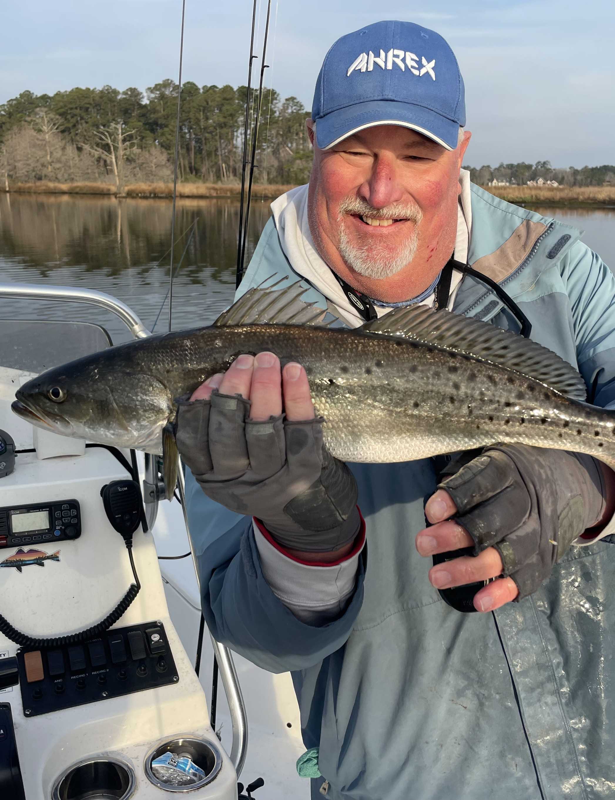 Spotted weakfish, 20-inch fish caught fishing in NC