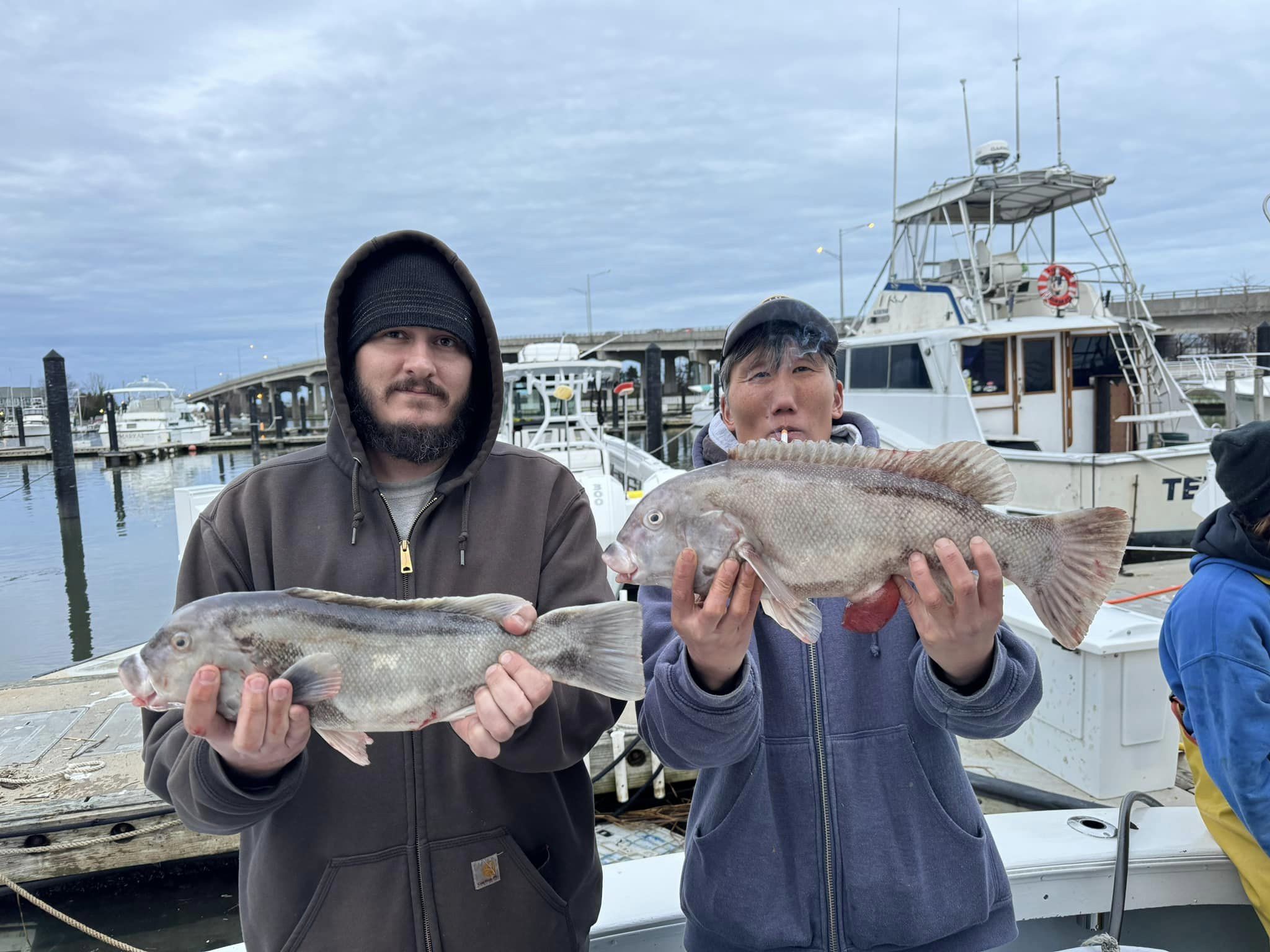 Two anglers fishing in Belmar