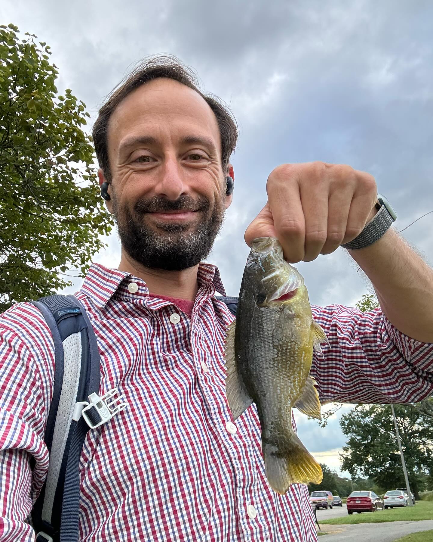 Guided sunfish fishing trip at Harlem Meer in Central Park, New York with provided gear