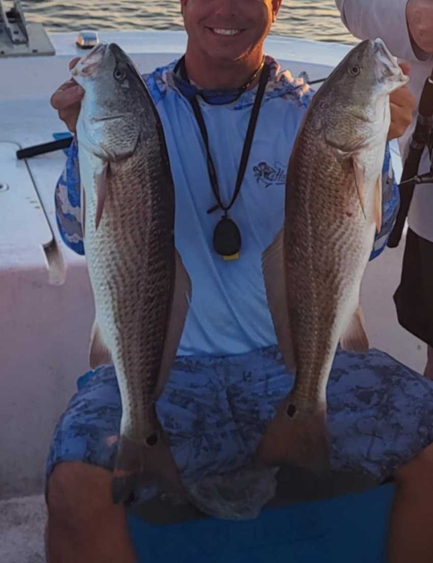 Two redfish caught in Cedar Key