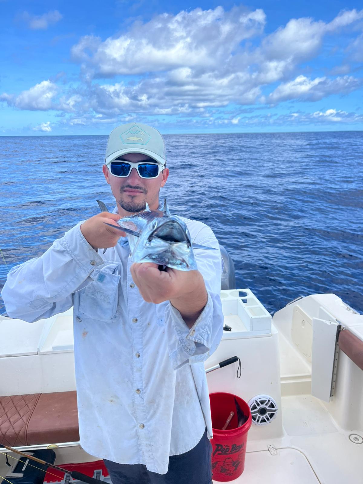Lone angler fishing in beautiful Puerto Rico location