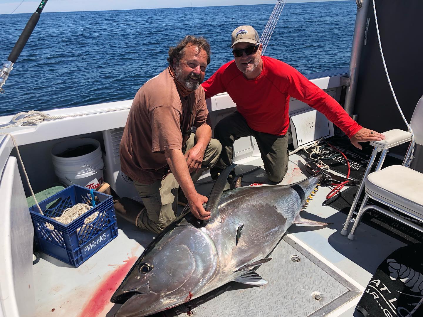 Two anglers fishing in South Freeport