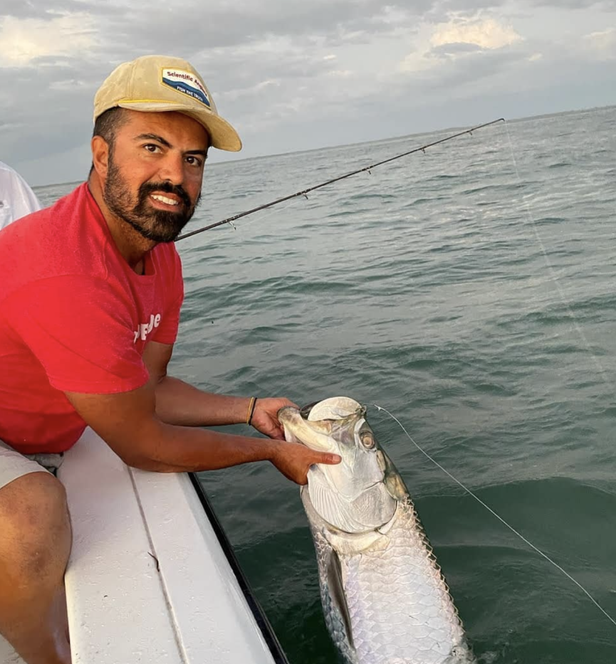 Angler with fishing rod in FL