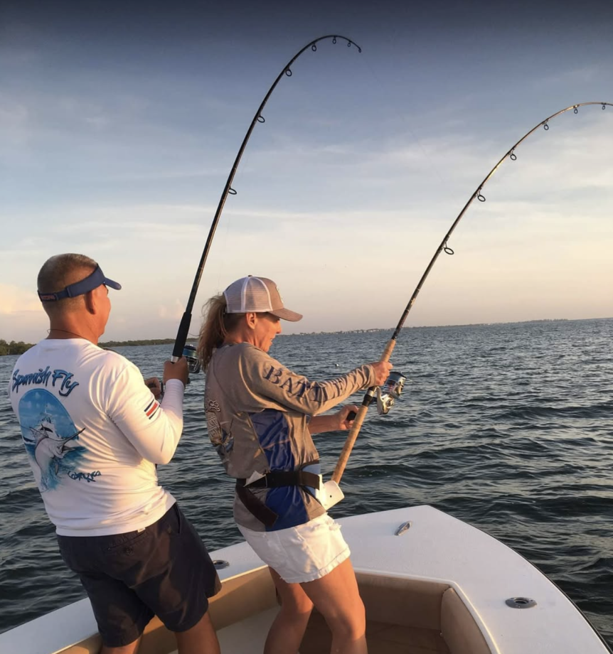 Two people fishing at Boca Grande