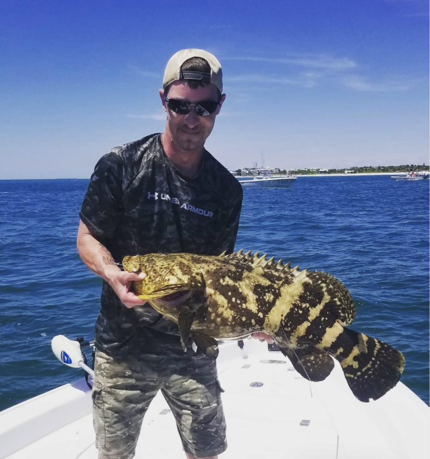 Malabar grouper caught while fishing in Boca Grande