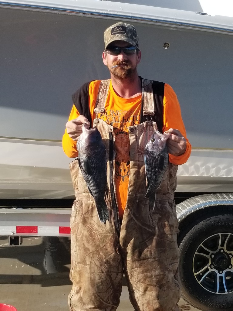 Two 14-inch fish caught while fishing at Little River