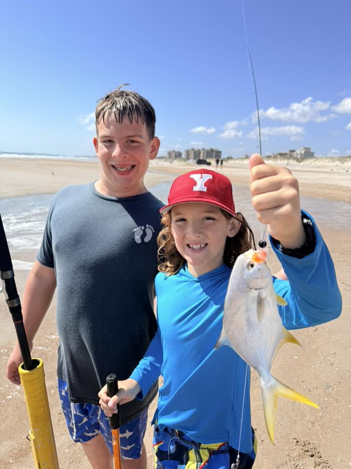 Florida Pompano caught while fishing at Fernandina Beach FL