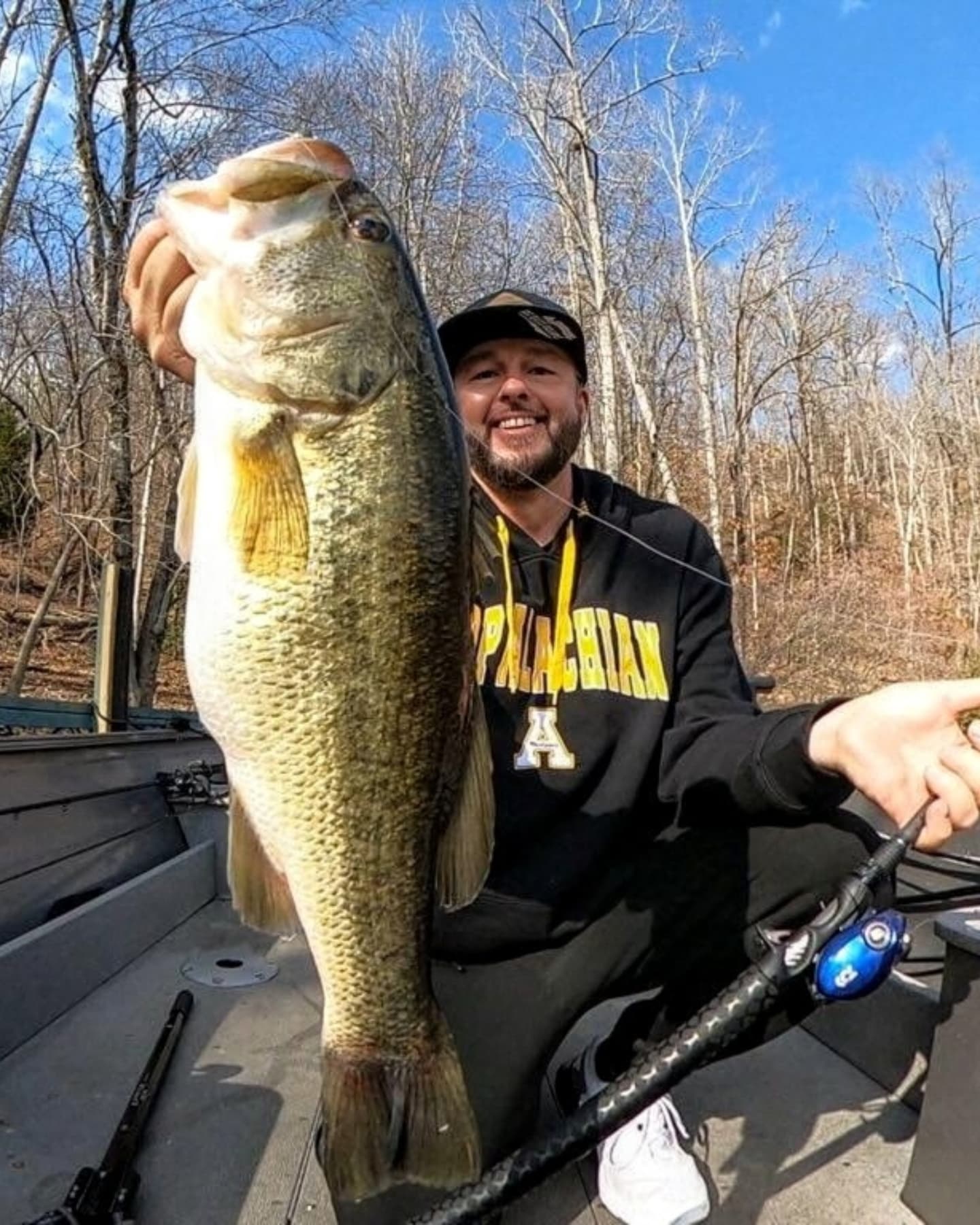 Large bass catch displayed on fishing boat in Collinsville TX