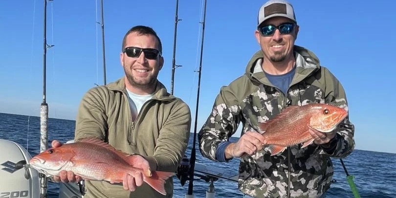 Two anglers fishing at Fort Walton Beach