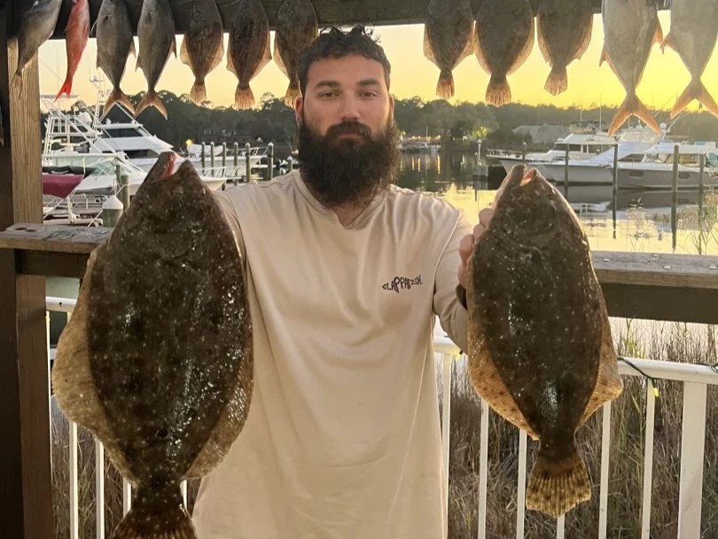 4 summer flounder caught while fishing in FL