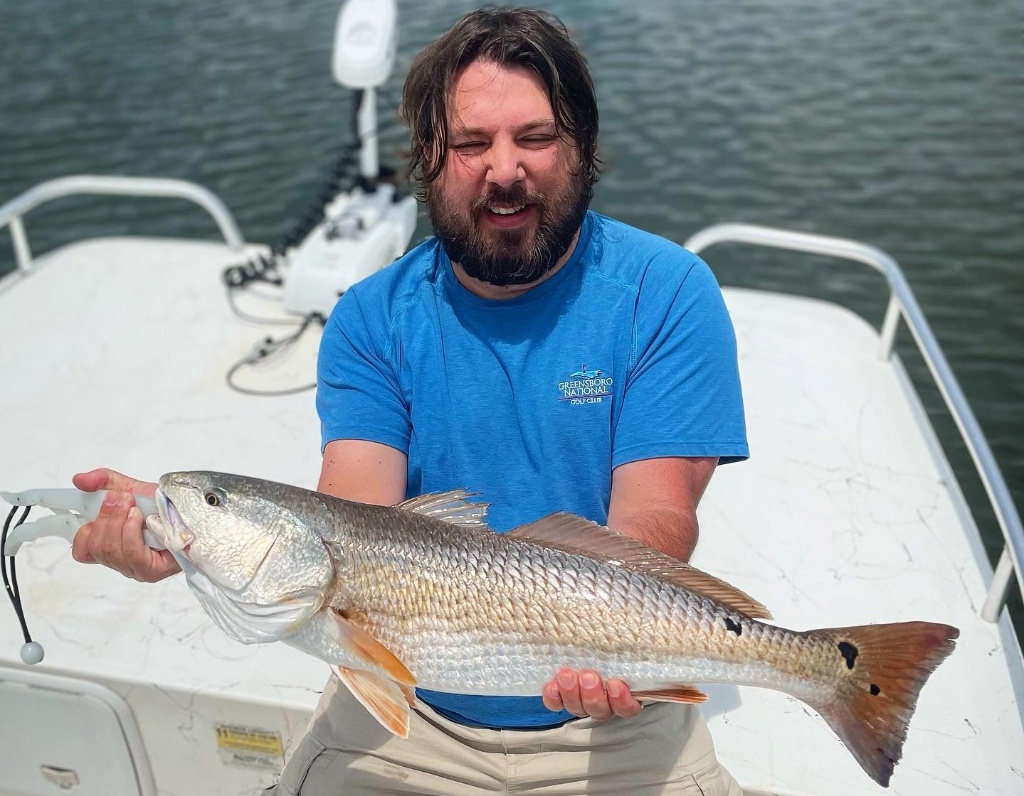Anglers fishing for redfish in North Carolina