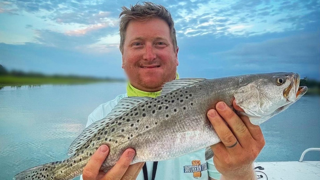 Spotted weakfish, 25 inches, caught at Wrightsville Beach
