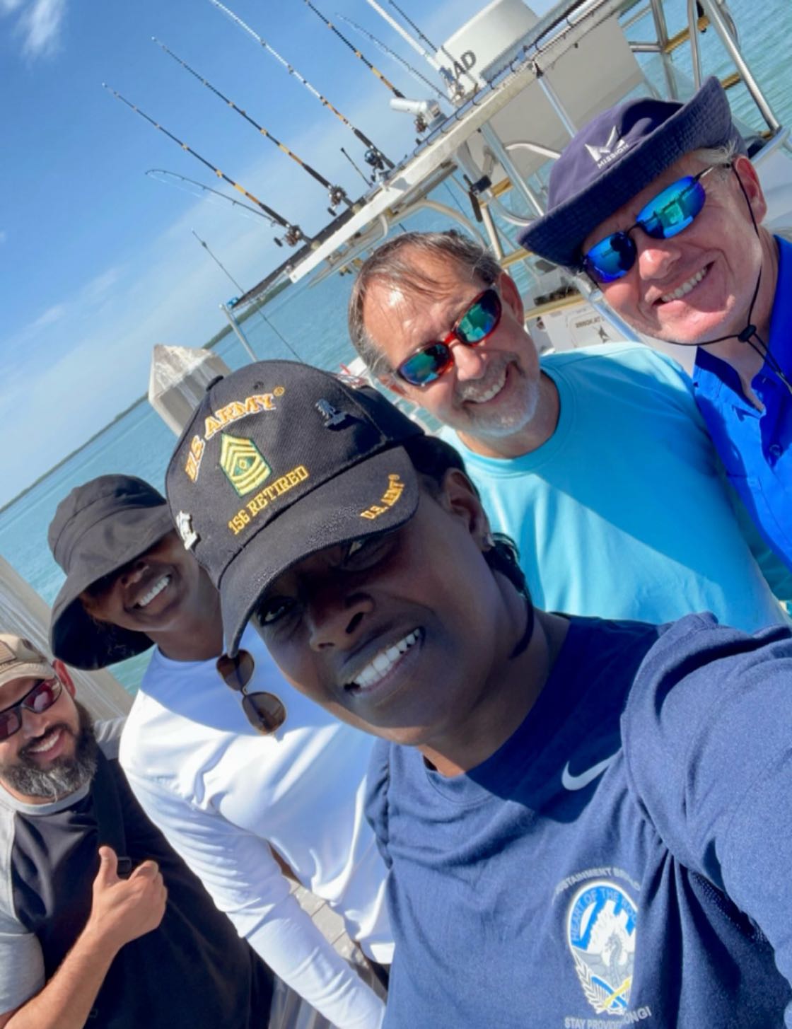 Group of 5 people fishing in FL