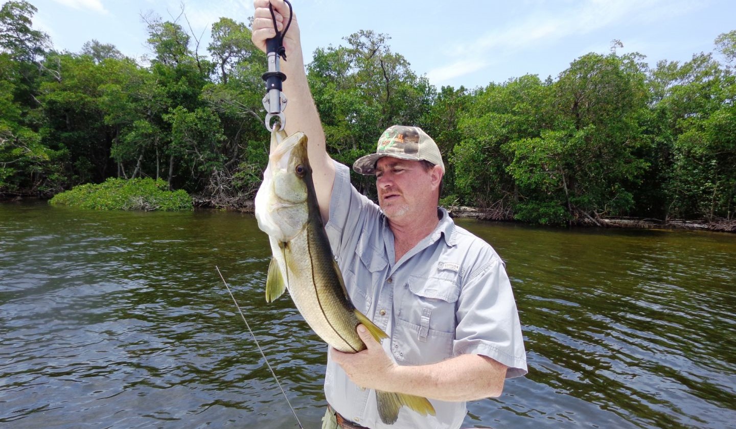 A lone angler fishing in Florida