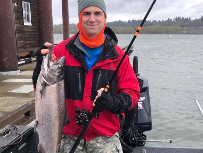 Chinook salmon caught by angler in OR