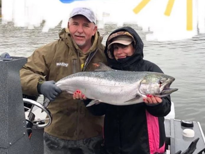 Coho salmon caught while fishing in OR