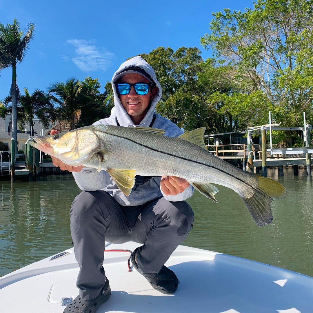 Snook fish caught by angler in Florida