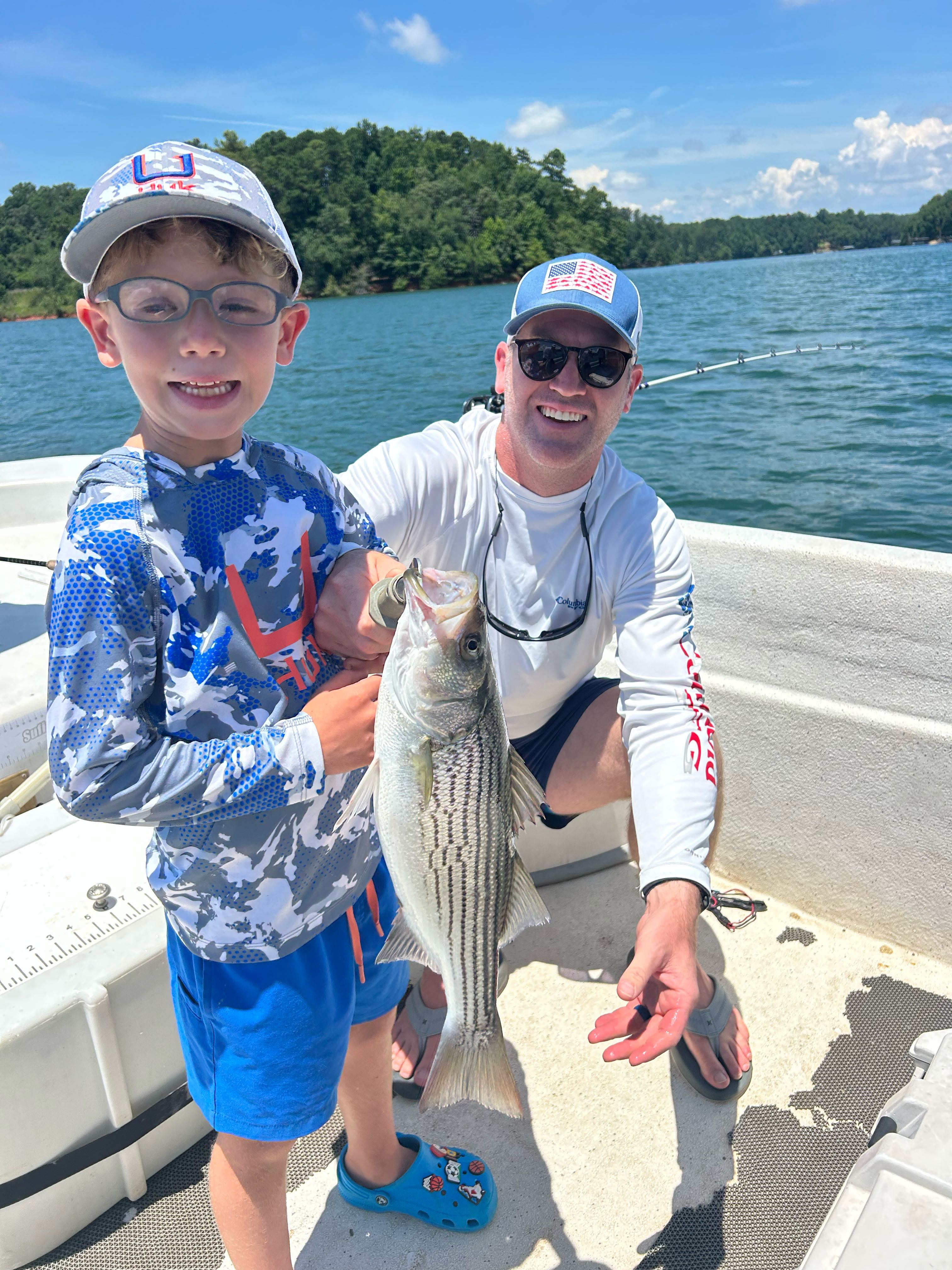 Striped bass caught by 2 people in Cumming
