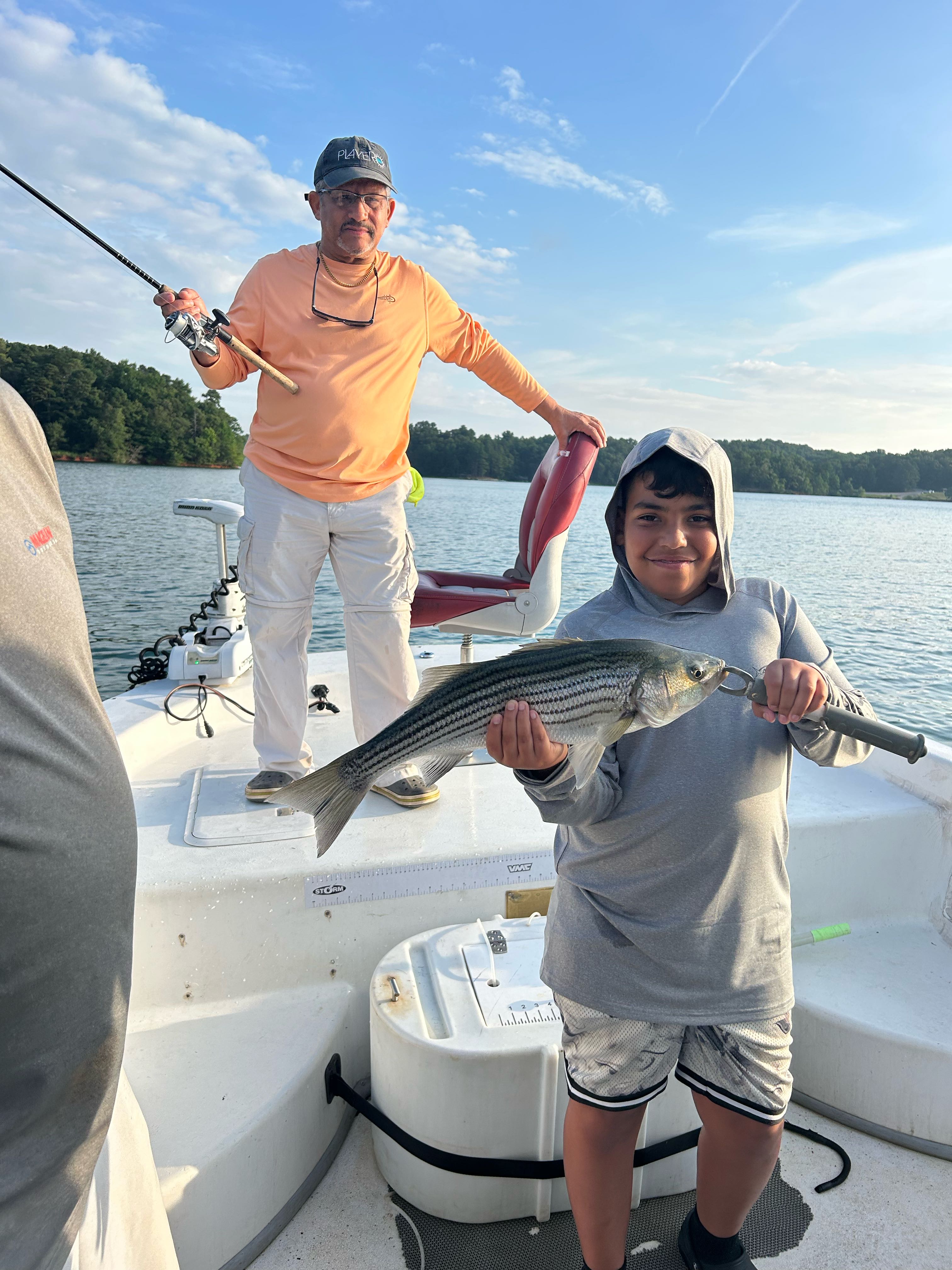 Striped bass caught while fishing in GA