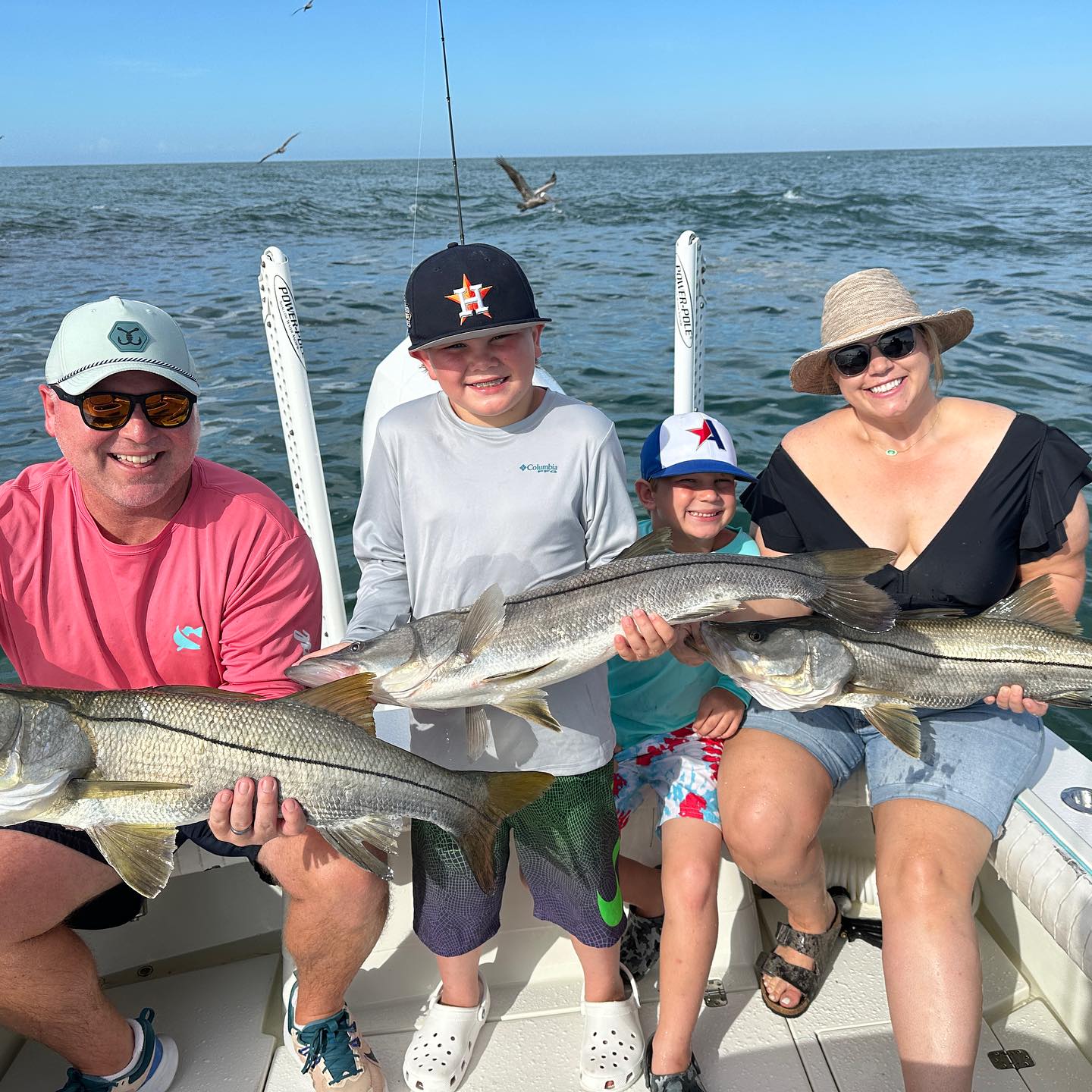 Three big snook fish caught in Belleair Bluffs