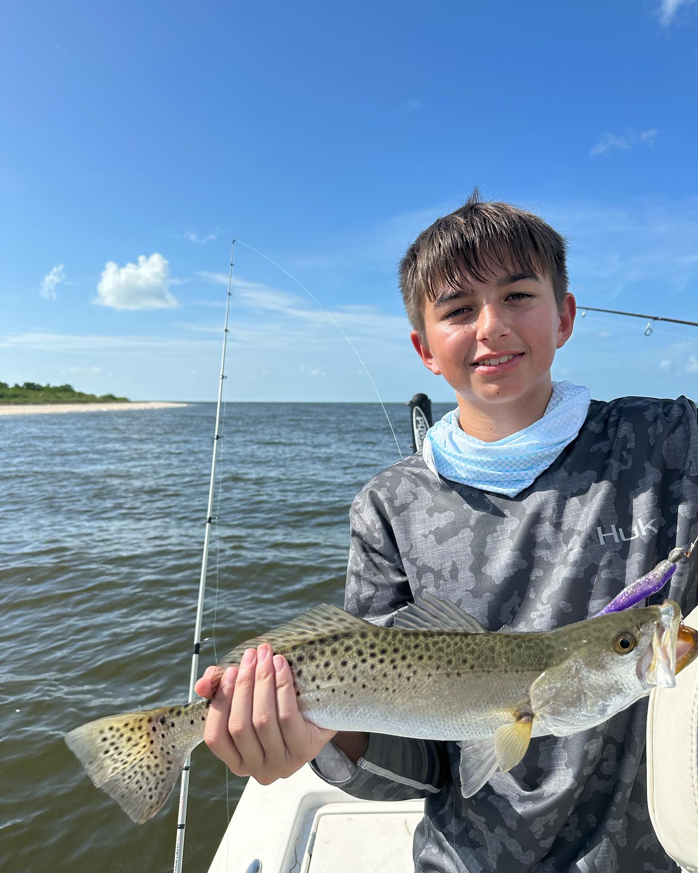 Spotted weakfish catch in Miami, Florida