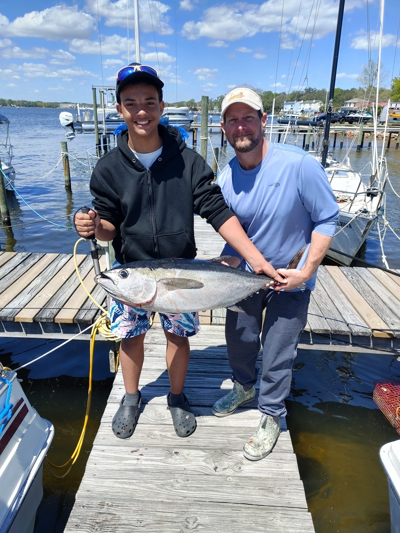 Blackfin Tuna, a 20-inch fish, caught while fishing in FL