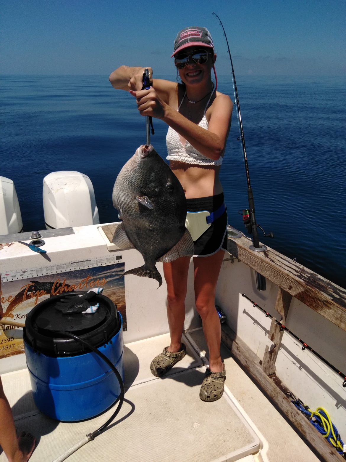 Grey triggerfish, 17 inches, caught while fishing in FL.