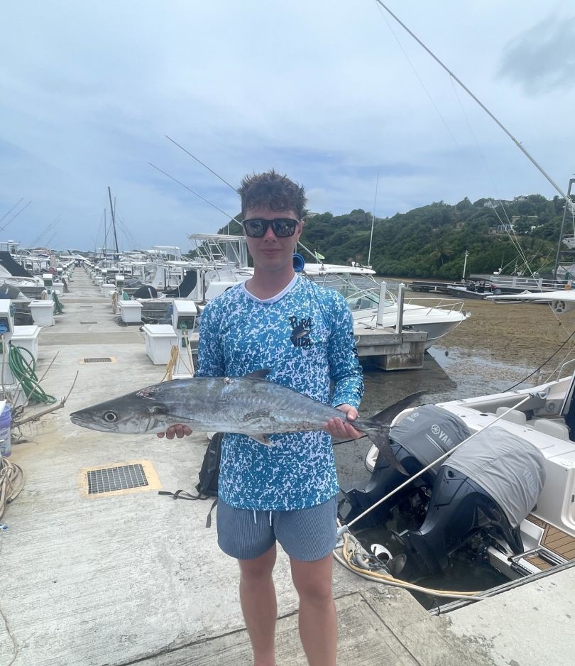 King Mackerel caught fishing in San Juan Puerto Rico at marina dock