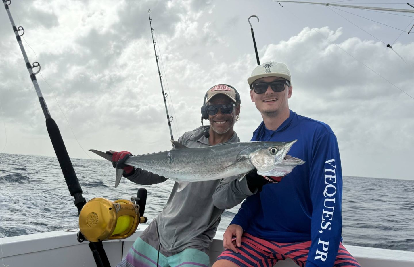 King mackerel catch on fishing boat in San Juan PR waters