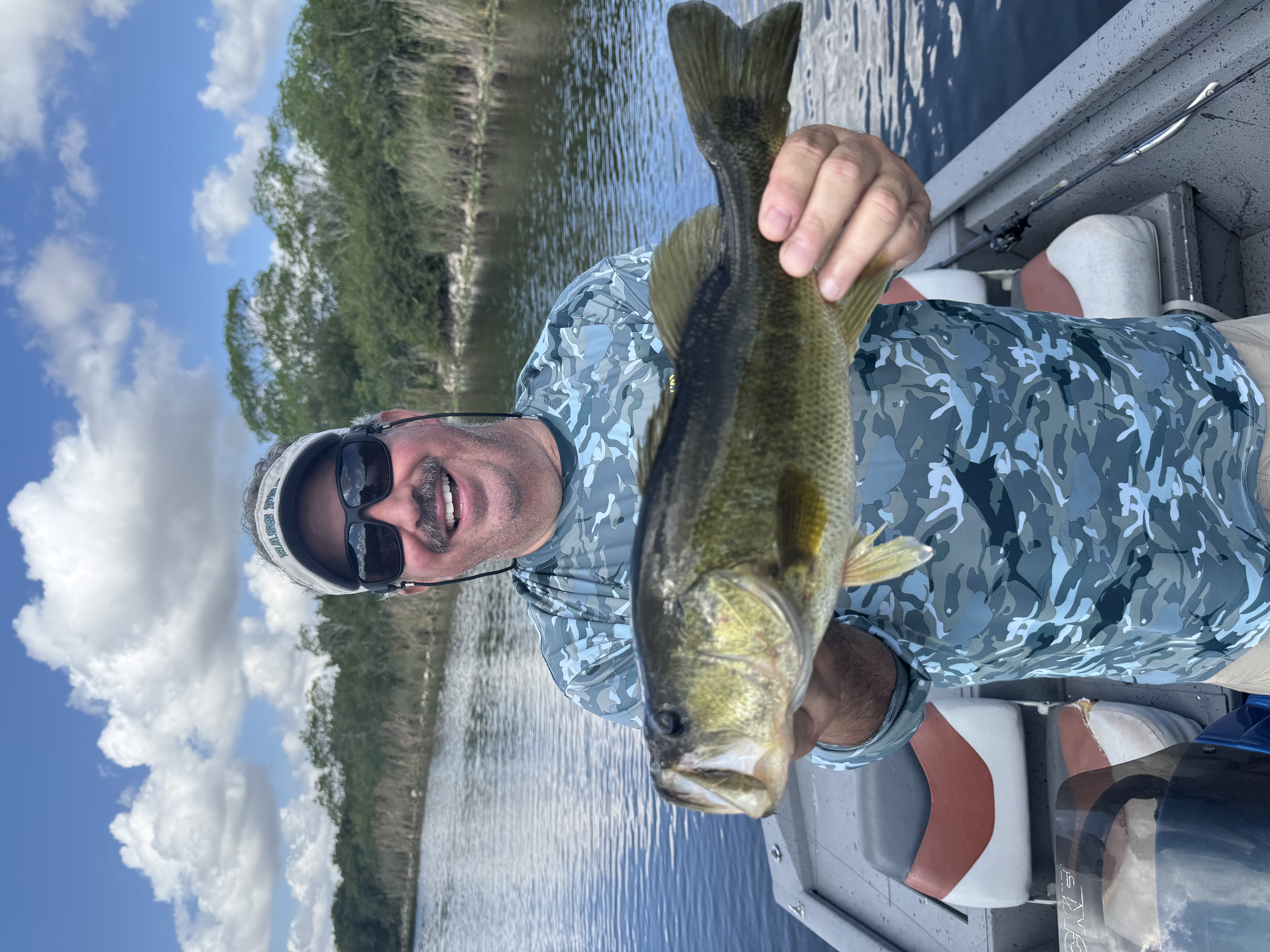 Largemouth bass caught while fishing in FL